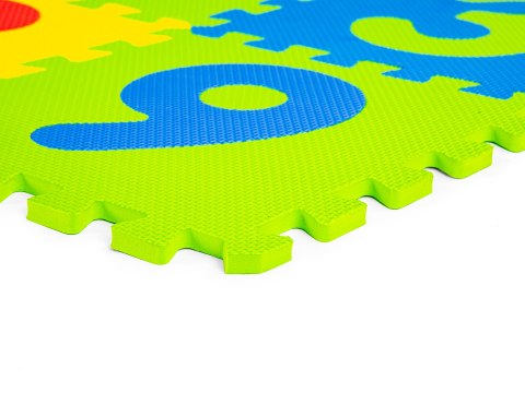 Duża mata piankowa EVA dla dzieci litery cyfry 178x178 cm 36 elementów ECOTOYS