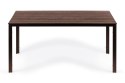 Stół ogrodowy 6-osobowy 156x78 cm polywood meble na taras brązowy