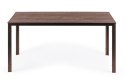 Stół ogrodowy 6-osobowy 156x78 cm polywood meble na taras brązowy