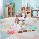 Interaktywny piesek na smyczy husky chodzi i merda ogonem melodyjki