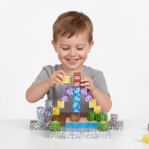 Klocki magnetyczne konstrukcyjne dla dzieci zestaw 88 elementów