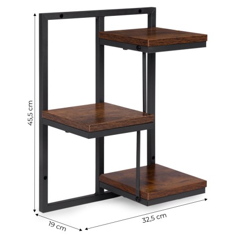 Kwietnik ścienny półka wisząca na kwiaty ozdoby 3 poziomy loft ModernHome