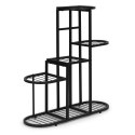 Kwietnik stojący stojak na kwiaty ozdoby 5 poziomów czarny ModernHome