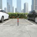Blokada parkingowa składana słupek 60 cm na klucz z odblaskowymi pasami