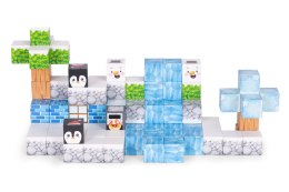 Klocki magnetyczne konstrukcyjne dla dzieci zestaw 97 elementów - Zima