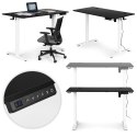 Biurko elektryczne regulowane 120x60 cm regulacja wysokości 72-117 cm ModernHome