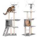 Drapak dla kota legowisko słupek wieża do drapania domek 134 cm szary Petsi