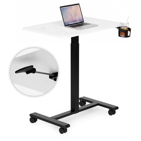 Mobilne biurko regulowane 70x48 cm stolik pod laptopa regulacja wysokości 71,5-112 cm ModernHome