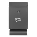 Skrzynka na listy z gazetownikiem pocztowa ścienna stal galwanizowana antracyt ModernHome