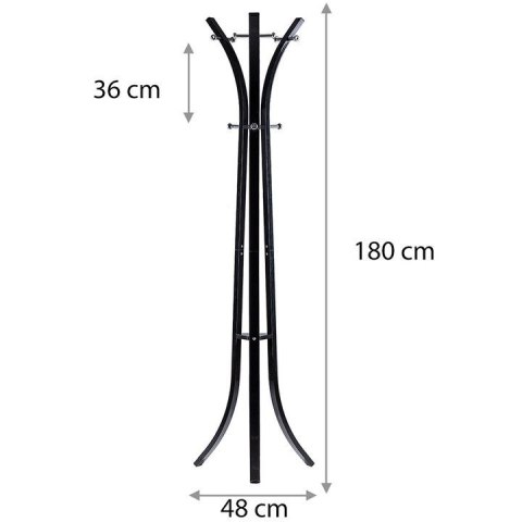 Wieszak stojak na ubrania podłogowy czarny ModernHome