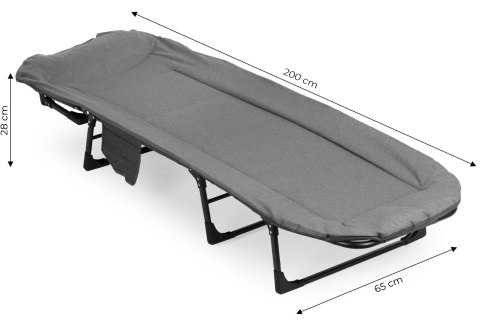 Łóżko polowe turystyczne 200x65 cm kanadyjka leżanka składana MultiGarden