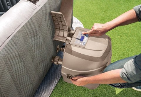 Nadmuchiwane SPA kwadratowe basen z hydromasażem 6 os. 196x71 cm akcesoria premium INTEX 28472