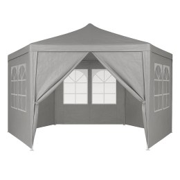 Namiot pawilon ogrodowy handlowy 2x2x2 m z oknami szary MultiGarden