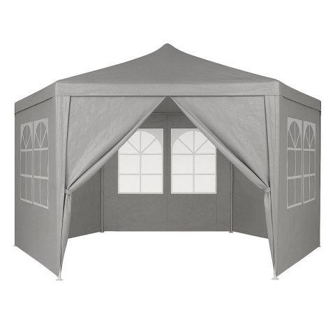 Namiot pawilon ogrodowy handlowy 2x2x2 m z oknami szary MultiGarden