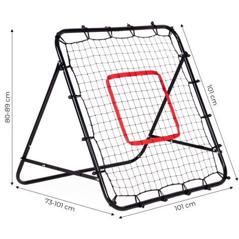 Rebounder do piłki nożnej trenażer piłkarski bramka do odbijania piłki 100x100 cm MOVEPRO