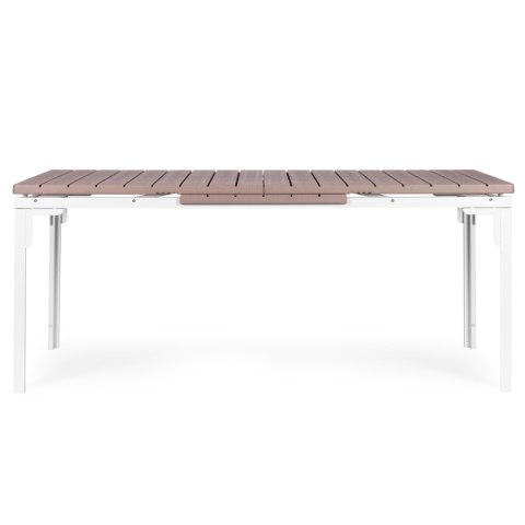 Stół ogrodowy rozkładany 180-240 cm do 12 os. stal HDPE beżowy MultiGarden