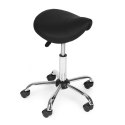 Stołek obrotowy siodło taboret kosmetyczny medyczny fotel regulowany czarny ModernHome