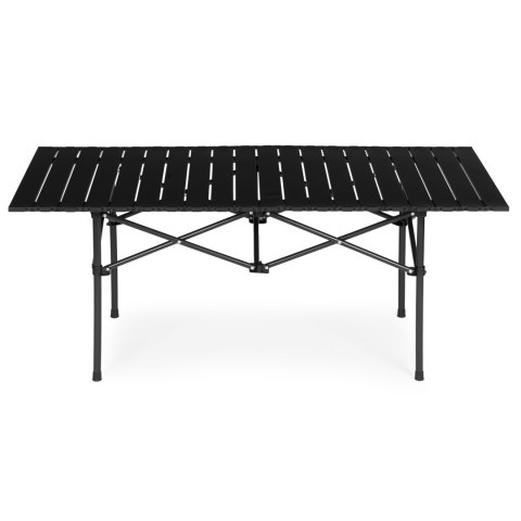 Stolik turystyczny składany 120x55 cm kempingowy z torbą czarny MultiGarden