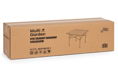 Stolik turystyczny składany 53x55 cm kempingowy z torbą czarny MultiGarden