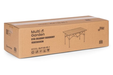 Stolik turystyczny składany 95x55 cm kempingowy z torbą czarny MultiGarden