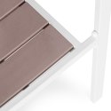 Zestaw 2 krzeseł ogrodowych na taras balkon stal HDPE beżowe białe MultiGarden