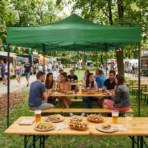 Dach poszycie 3x3 m do namiotu pawilonu ogrodowego 420D PVC zielony MultiGarden