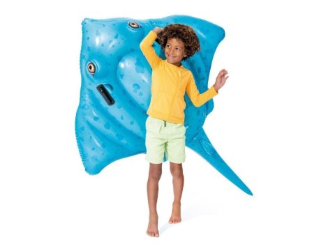 Dmuchany materac do pływania 185x145 cm z uchwytami płaszczka INTEX 57576