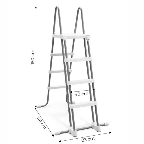 Drabinka do basenu 91-107 cm antypoślizgowe stopnie INTEX 28075