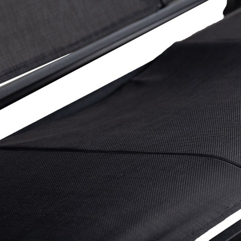 Huśtawka ogrodowa 3-osobowa bujana wolnostojąca stalowa czarna MultiGarden