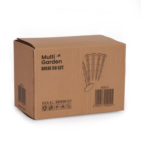 Kołki do mocowania agrowłókniny agrotkaniny kotwy szpilki 50 szt. 15 cm MultiGarden