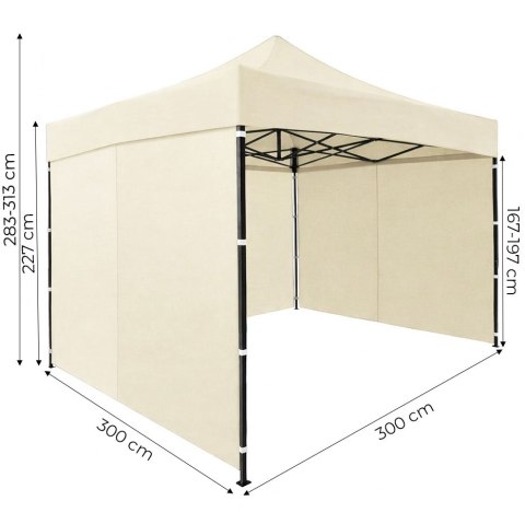 Pawilon ogrodowy eventowy automatyczny samorozkładalny namiot 3x3 m beżowy MultiGarden