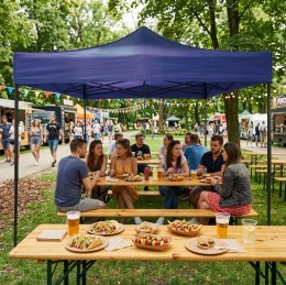 Pawilon ogrodowy eventowy automatyczny samorozkładalny namiot 3x3 m niebieski MultiGarden
