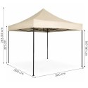 Pawilon ogrodowy eventowy automatyczny samorozkładalny namiot daszek 3x3 m beżowy MultiGarden