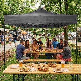 Pawilon ogrodowy eventowy automatyczny samorozkładalny namiot daszek 3x3 m szary MultiGarden