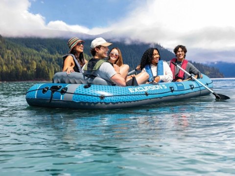 Ponton dmuchany Excursion 5 5-osobowy pompka 2 wiosła torba INTEX 66325