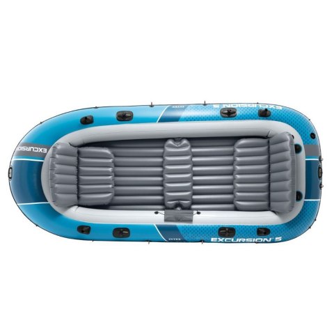 Ponton dmuchany Excursion 5 5-osobowy pompka 2 wiosła torba INTEX 66325
