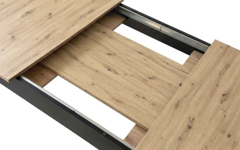 Stół rozkładany prostokątny 120-160x80 cm do kuchni jadalni dla 4-6 osób dąb artisan