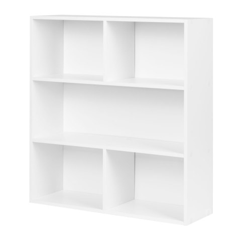 Nowoczesny regał stojący do salonu i sypialni 3 poziomy biały ModernHome