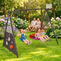 Plac zabaw dla dzieci huśtawka ogrodowa 4w1 kosz do koszykówki bocianie gniazdo ECOTOYS