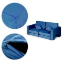 Sofa składana modułowa dla dzieci duża 2-osobowa DIY 10 miękkich poduch - niebieska ECOTOYS