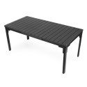 Stół ogrodowy rozkładany 180-240 cm do 12 os. stal HDPE szary MultiGarden