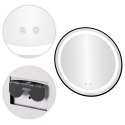 Lustro łazienkowe LED okrągłe ścienne 80 cm 3 barwy anti-fog włącznik dotykowy ModernHome