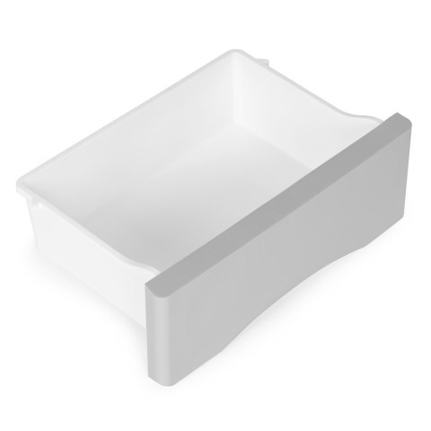 Regał z 5 wysuwanymi szufladami nogi z kółkami szary ModernHome