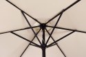 Duży parasol ogrodowy skośny łamany z korbą 6 żeber beżowy 270 cm MultiGarden