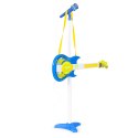 Zestaw gitara elektryczna mikrofon statyw dla dzieci MP3 - niebieska