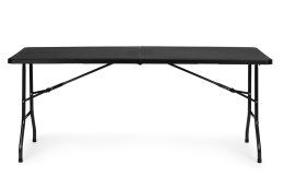Stół cateringowy 180 cm składany w walizkę czarny MultiGarden