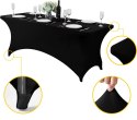 Obrus uniwersalny pokrowiec na stół cateringowy 240 cm 8FT czarny elastyczny MultiGarden