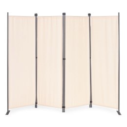 Składany parawan ogrodowy pokojowy 4-panelowy 167x216 cm beżowy MultiGarden