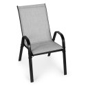 Zestaw komplet 2 krzeseł ogrodowych na taras balkon jasny szary MultiGarden