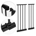 Bramka barierka zabezpieczająca 74-132 cm na schody i drzwi stal dodatkowe panele czarna ECOTOYS
